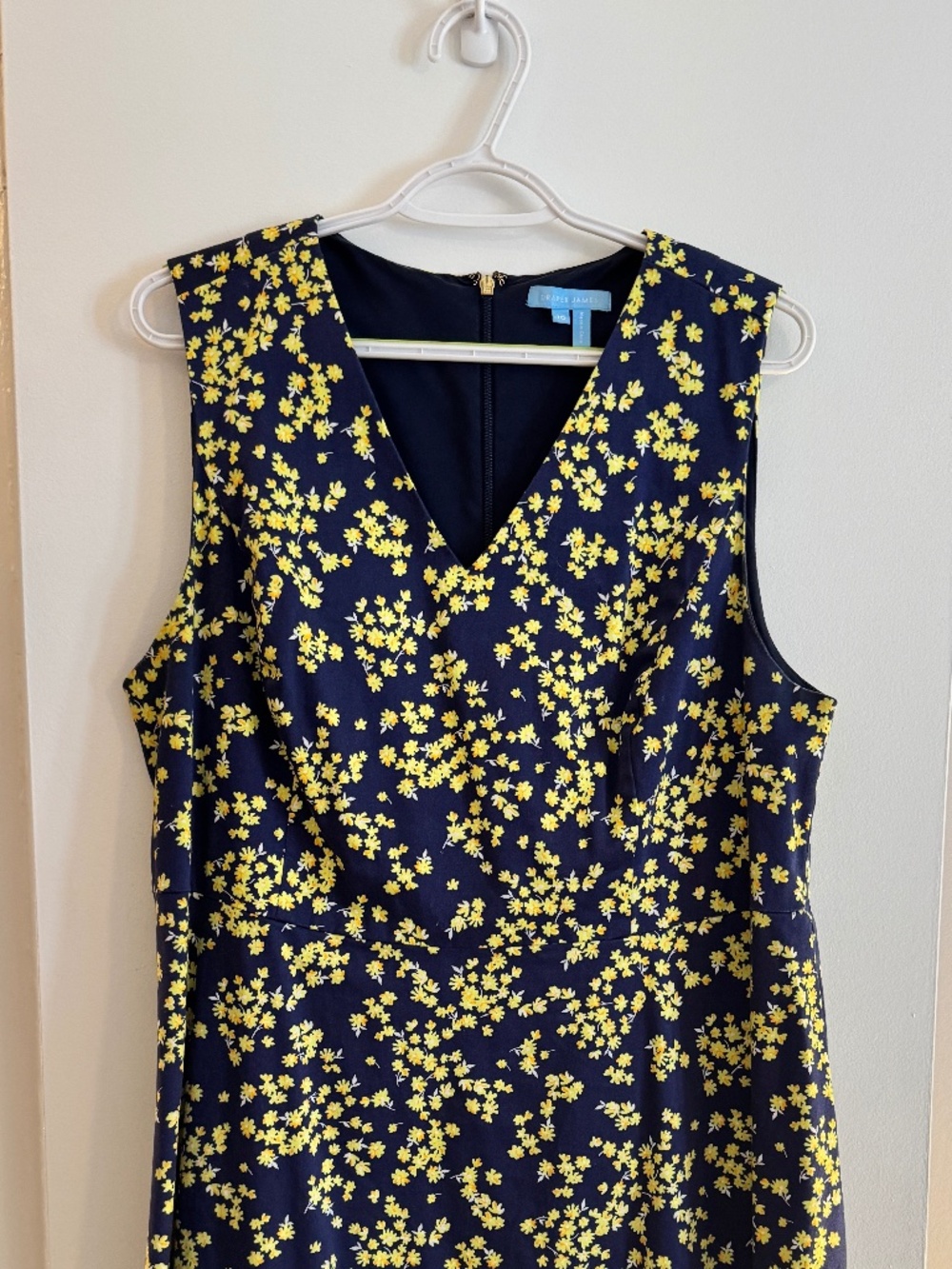 Navy and yellow Draper James dreess